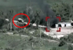 UA FPV drones hit two vehicles in the same location (full)