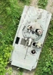 Hitting ORC in the brush with grenade dropped from drone