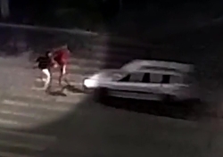 In Yekaterinburg, a driver kills a pedestrian (2 angles)