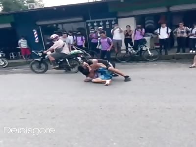 Teen convulsing after fight.