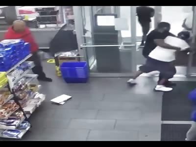 GUARD K.O.'S SHOPLIFTER