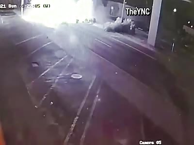 High speed crash into concrete underpass.