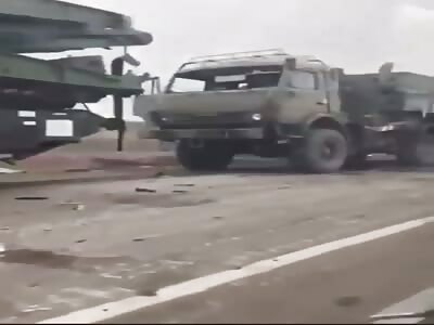 Destroyed Russian column