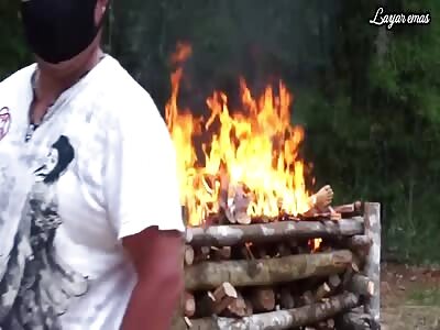 Cremation without a chamber.