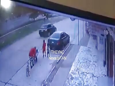 boy crosses street and is run over