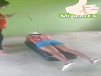 Woman gets a spanking