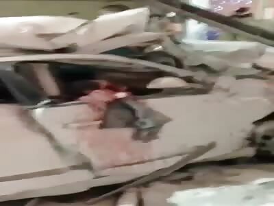 Man dies when colliding at high speed (aftermath)