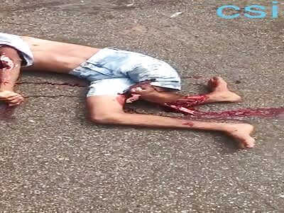 Accident victim in terrible agony