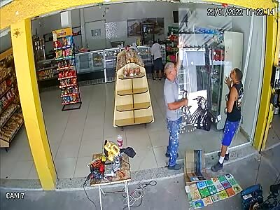 Man has arm cut by glass