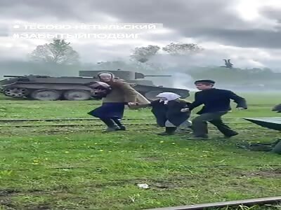 (Fake, movie clip) Flying ukrainian soldier.
