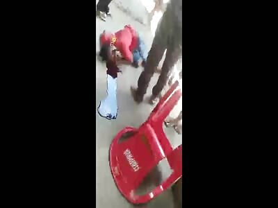 Man has knife stuck in eye