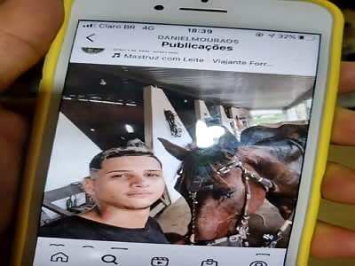 Thief dying in the street.