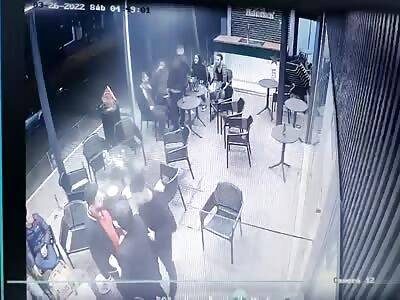 Cruelly beaten man lying on the floor