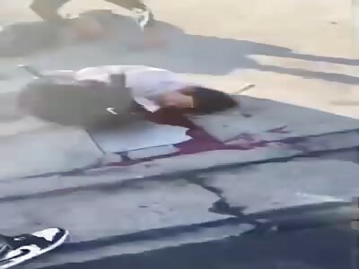 Accident victims on roadside