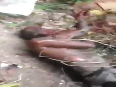 Faction member found burning