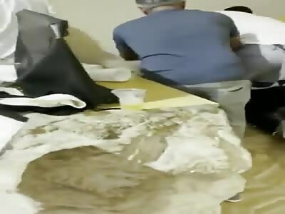 African tourists in a Japanese restaurant