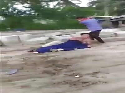 Battered girl calls her brothers to help her