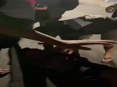 food delivery guys beat up thieves