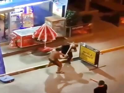 Man receives a brutal blow to the head