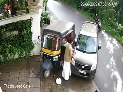 Woman gets trapped in an accident