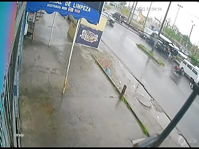 Motorcyclist collides at high speed