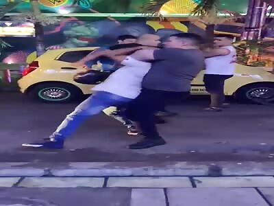 Man beaten by 2 huge security guards