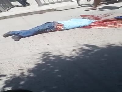 Old man was bewildered by a street truck