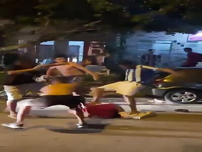 Man chased and beaten by football fans