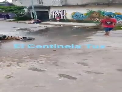 Humiliated thief on top of a table