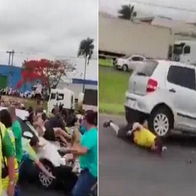 Protesters Crushed By Mad Driver During Pro Bolsonaro March In Brazil