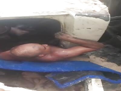 truck driver crushed under the irons