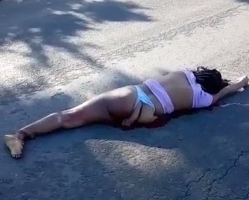 Chick Left Sprawled on Road....