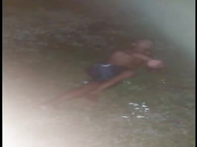 Thief was caught in the creek village