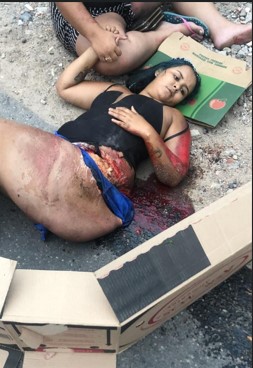 Hot woman hit by bus