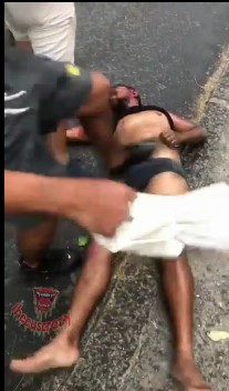 supporters of the vasco and flamengo teams face each other in a brutal