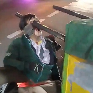 Eye Don't Think A Helmet Would Help This