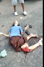 Poor lady was crushed by truck