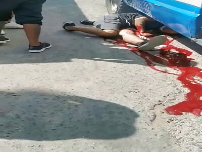 the victim hit by the truck