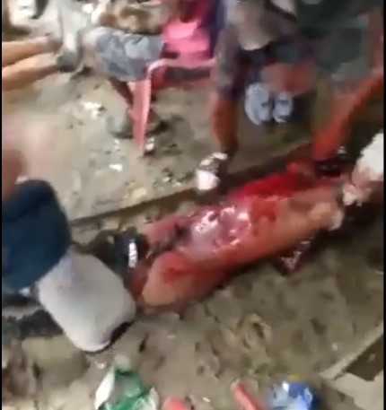 (With aftermath), a tremendously bull-fucked death