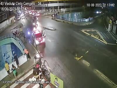 Brazilian man turned into a pancake running from the police