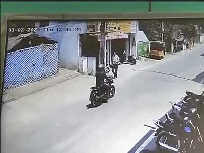 Man is run over for being distracted by the cell phone.