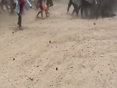 Peru: Protesters fight the riot Police.