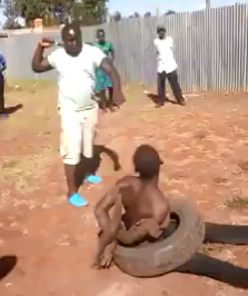 Thief Whipped for Stealing Chickens in Africa