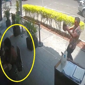 Psychopath Throws Big Rock at Man's Head