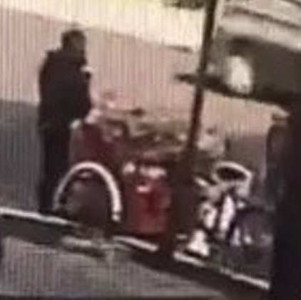 Clueless Street Vendor Rammed by Bus