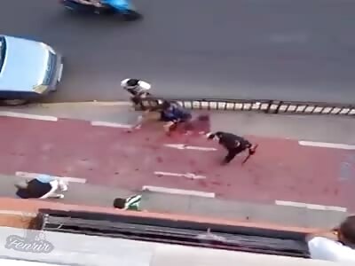 Showdown with the machete