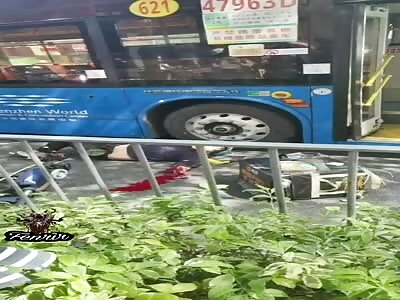 scooter hit by the bus