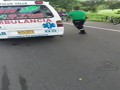 Cyclist killed by truck.