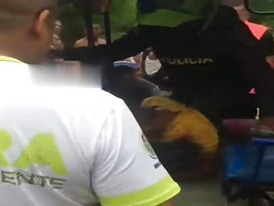 Man with head wound in Colombia.