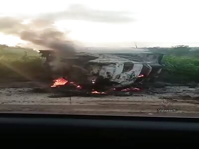 Charred corpse recovered from accident.